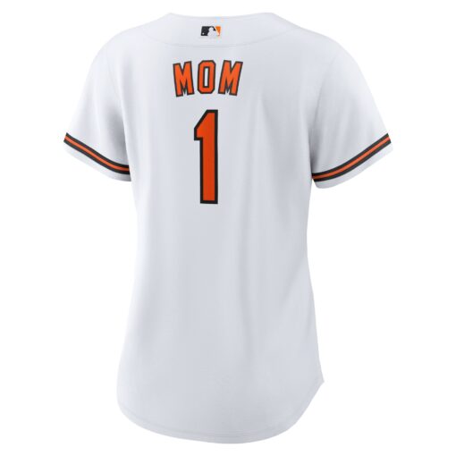 Women's Baltimore Orioles White #1 Mom Home Jersey - Image 3