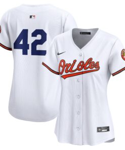 Women's Baltimore Orioles White 2024 Jackie Robinson Day Home Limited Jersey