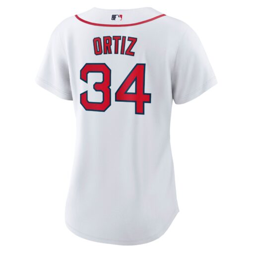 Women's Boston Red Sox David Ortiz White Home Jersey - Image 3
