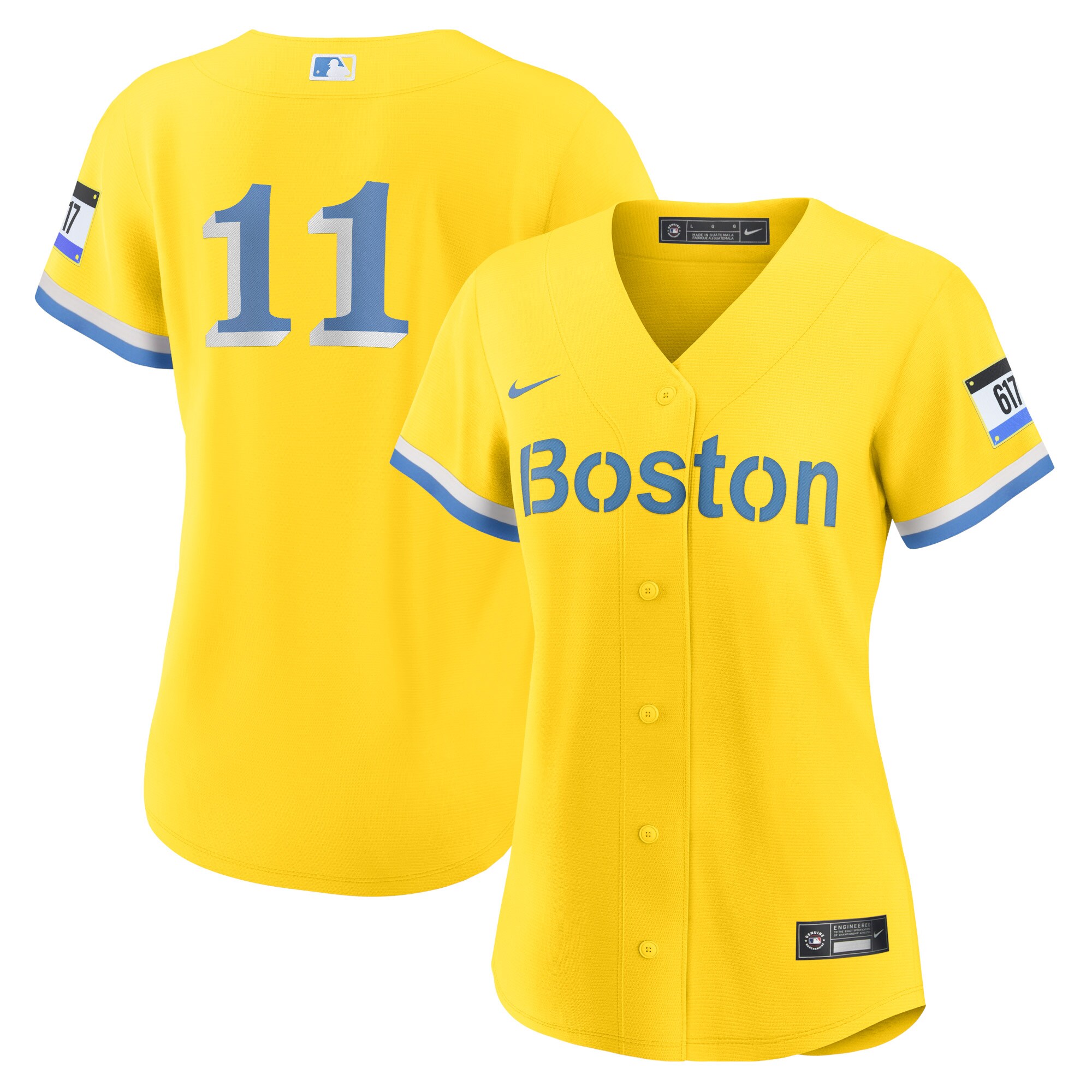 Women's Boston Red Sox Rafael Devers Gold City Connect Player Jersey