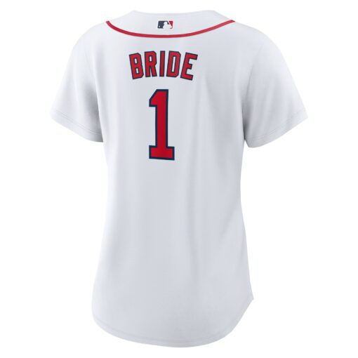 Women's Boston Red Sox White #1 Bride Home Jersey - Image 3