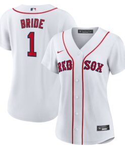 Women's Boston Red Sox White #1 Bride Home Jersey