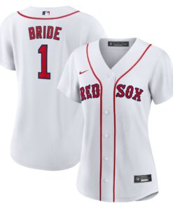 Women's Boston Red Sox White #1 Bride Home Jersey