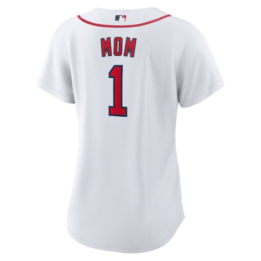 Women's Boston Red Sox White #1 Mom Home Jersey - Image 3