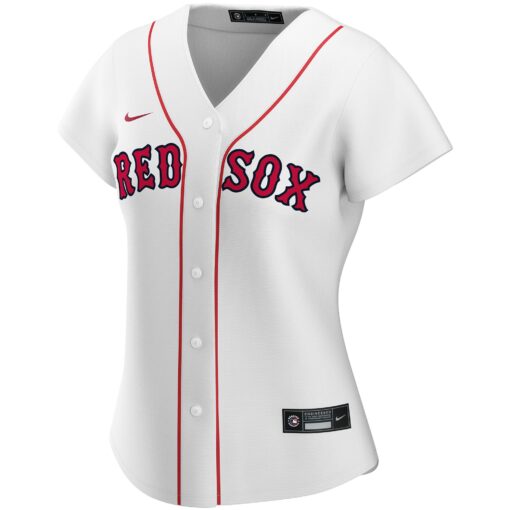 Women's Boston Red Sox White Home Custom Jersey - Image 2