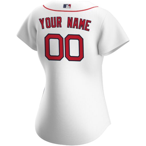 Women's Boston Red Sox White Home Custom Jersey - Image 3