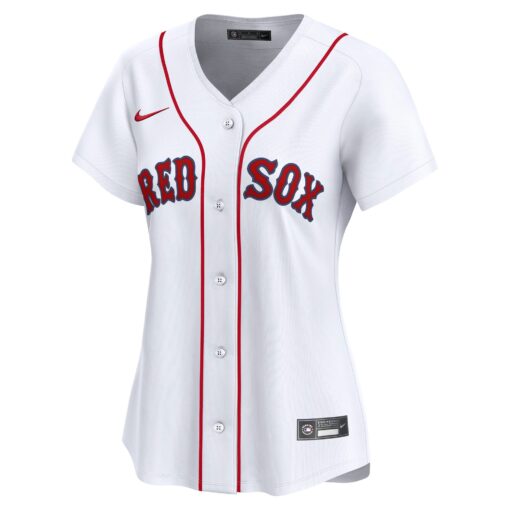 Women's Boston Red Sox White Home Limited Custom Jersey - Image 2