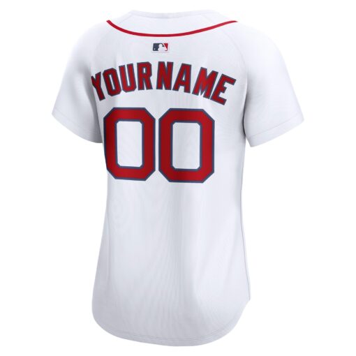 Women's Boston Red Sox White Home Limited Custom Jersey - Image 3