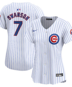 Women's Chicago Cubs Dansby Swanson White Home Limited Player Jersey