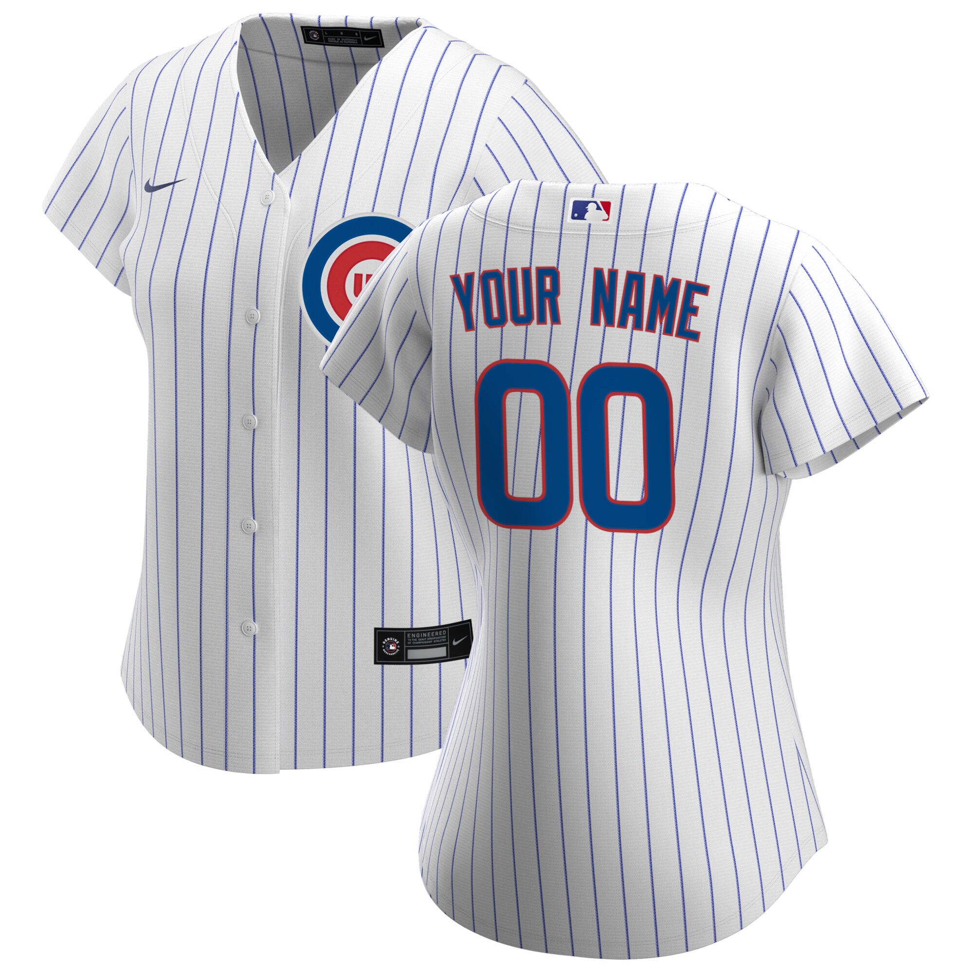 Women's Chicago Cubs White Home Custom Jersey