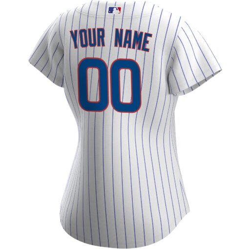 Women's Chicago Cubs White Home Custom Jersey - Image 3