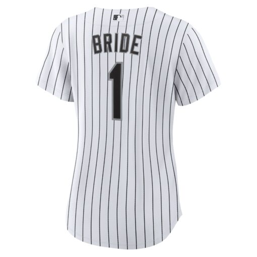 Women's Chicago White Sox White #1 Bride Home Jersey - Image 3