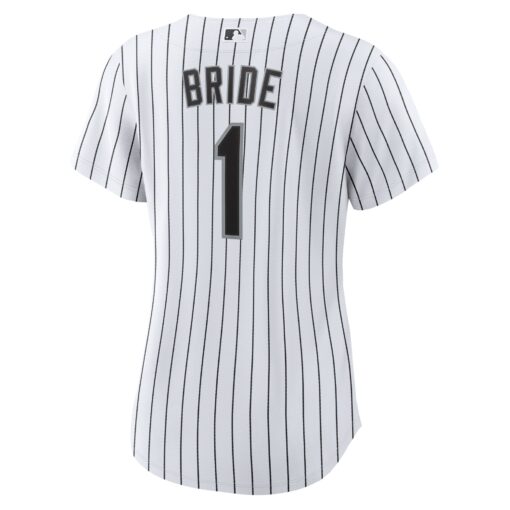Women's Chicago White Sox White #1 Bride Home Jersey - Image 3