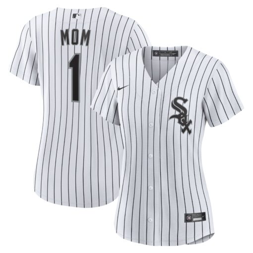 Women's Chicago White Sox White #1 Mom Home Jersey
