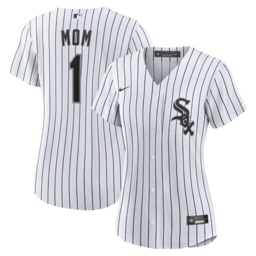 Women's Chicago White Sox White #1 Mom Home Jersey