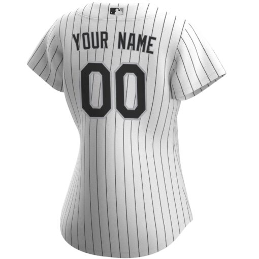 Women's Chicago White Sox White Home Custom Jersey - Image 3