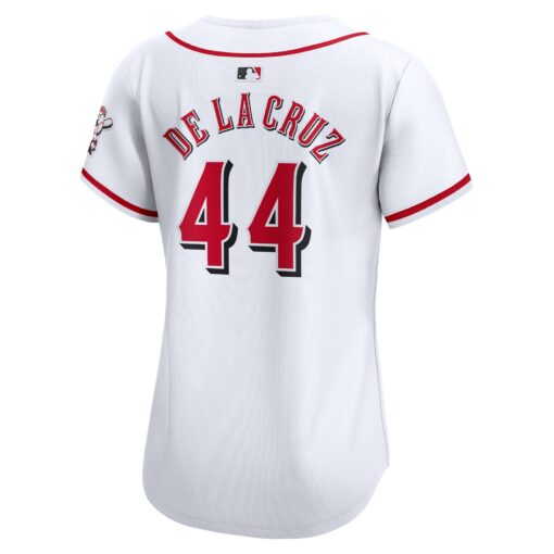Women's Cincinnati Reds Elly De La Cruz White Home Limited Player Jersey - Image 3