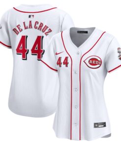 Women's Cincinnati Reds Elly De La Cruz White Home Limited Player Jersey