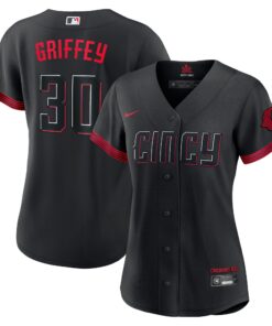 Women's Cincinnati Reds Ken Griffey Jr. Black City Connect Player Jersey