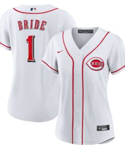 Women's Cincinnati Reds White #1 Bride Home Jersey
