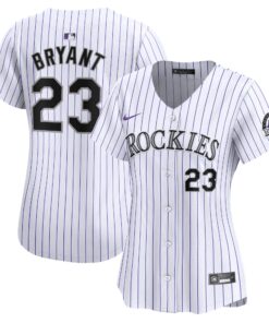 Women's Colorado Rockies Kris Bryant White Home Limited Player Jersey