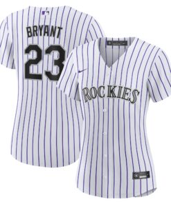 Women's Colorado Rockies Kris Bryant White/Purple Player Jersey