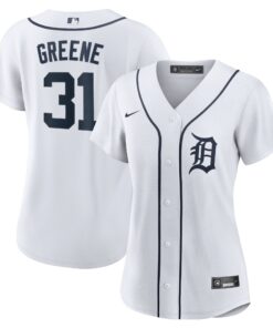 Women's Detroit Tigers Riley Greene White Home Player Jersey