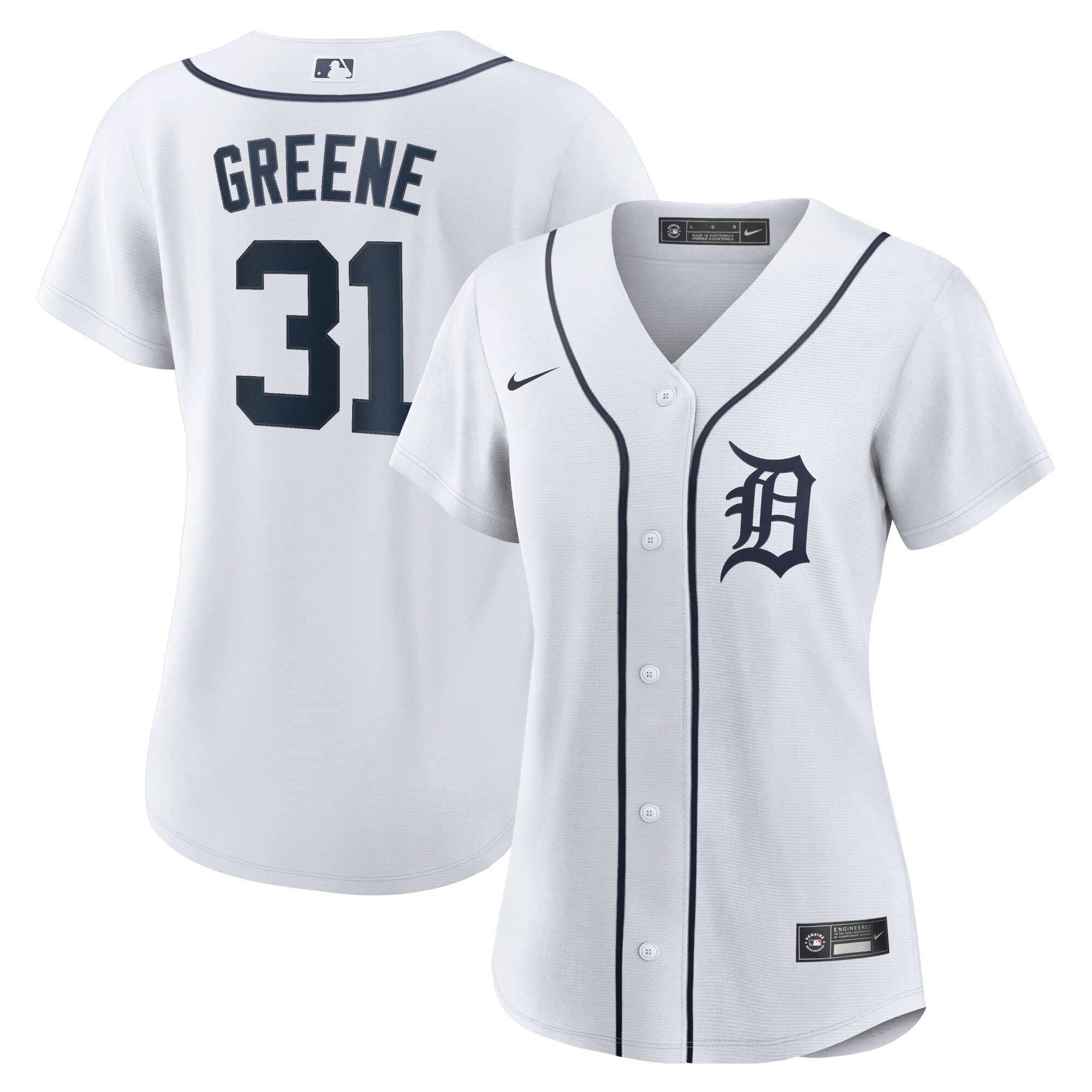 Women's Detroit Tigers Riley Greene White Home Player Jersey