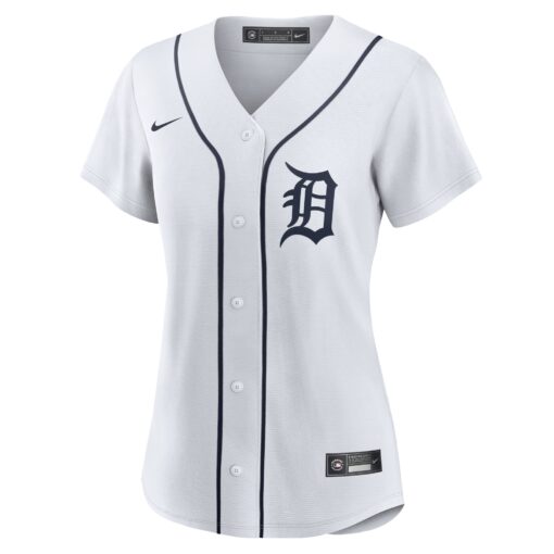 Women's Detroit Tigers White #1 Mom Home Jersey - Image 2