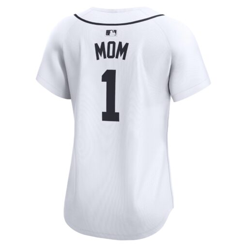 Women's Detroit Tigers White #1 Mom Home Limited Jersey - Image 3