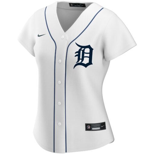 Women's Detroit Tigers White Home Custom Jersey - Image 2