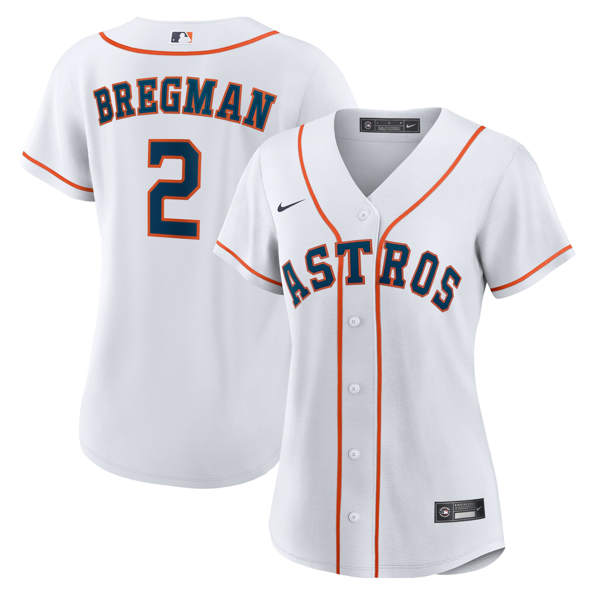 Women's Houston Astros Alex Bregman White Home Player Jersey