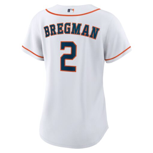 Women's Houston Astros Alex Bregman White Home Player Jersey - Image 3