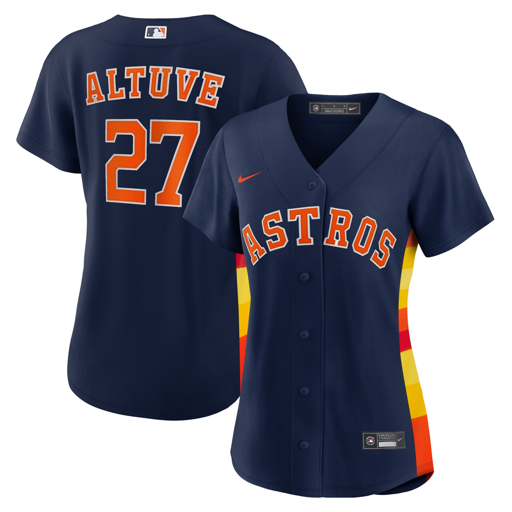 Women's Houston Astros Jose Altuve Navy Alternate Player Jersey