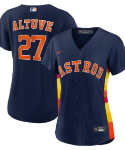 Women's Houston Astros Jose Altuve Navy Alternate Player Jersey