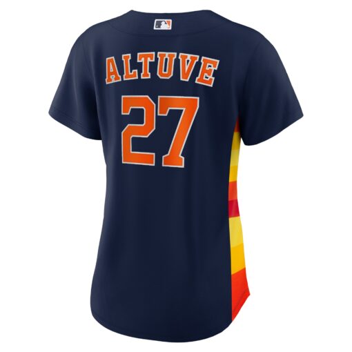 Women's Houston Astros Jose Altuve Navy Alternate Player Jersey - Image 3