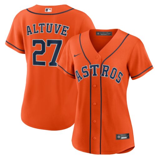 Women's Houston Astros Jose Altuve Orange Alternate Player Jersey