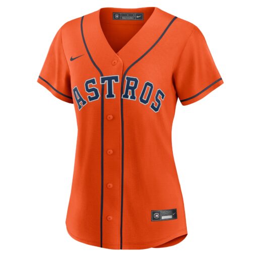 Women's Houston Astros Jose Altuve Orange Alternate Player Jersey - Image 2