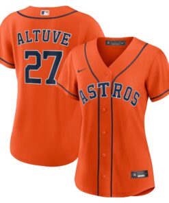 Women's Houston Astros Jose Altuve Orange Alternate Player Jersey
