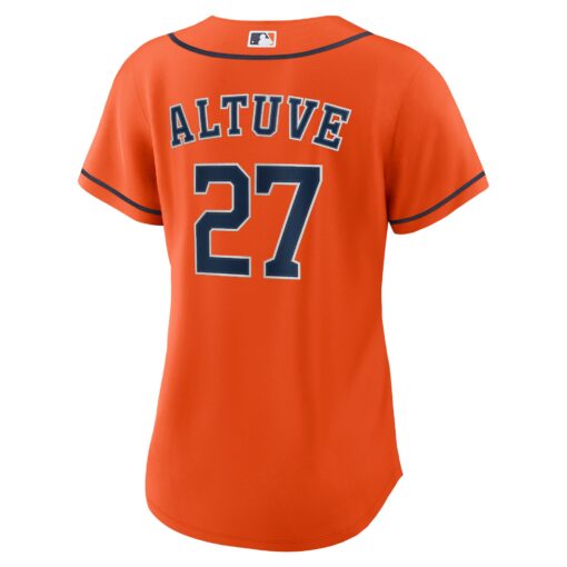 Women's Houston Astros Jose Altuve Orange Alternate Player Jersey - Image 3