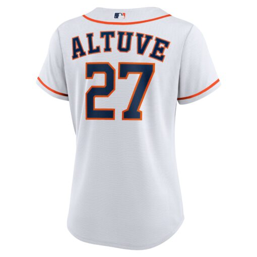 Women's Houston Astros Jose Altuve White Home Player Jersey - Image 3