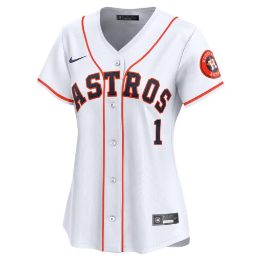 Women's Houston Astros White #1 Mom Home Limited Jersey - Image 2