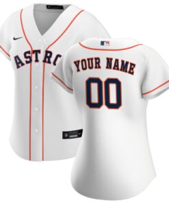 Women's Houston Astros White Home Custom Jersey