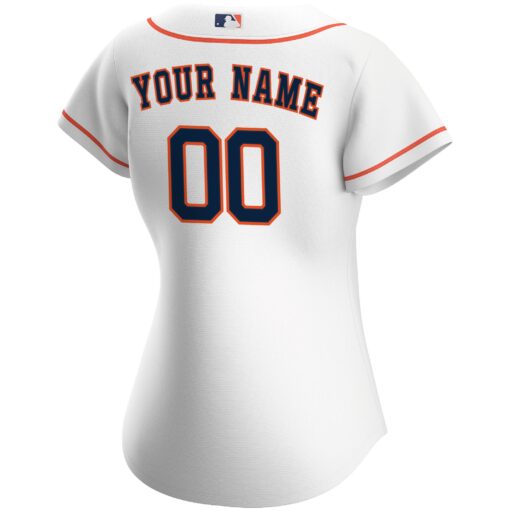 Women's Houston Astros White Home Custom Jersey - Image 3