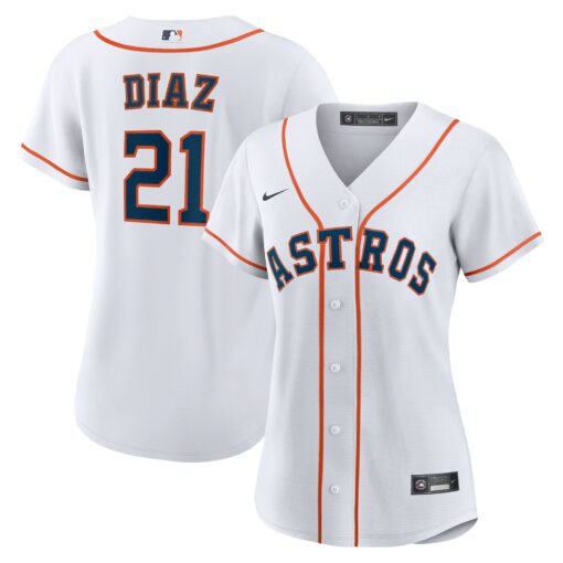 Women's Houston Astros Yainer Diaz White Home Jersey