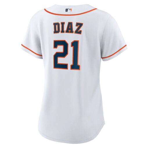Women's Houston Astros Yainer Diaz White Home Jersey - Image 3