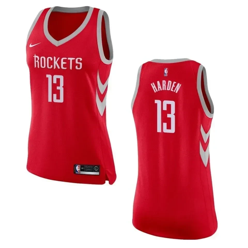Women's Houston Rockets 13 James Harden Icon Swingman Jersey - Red - JS355