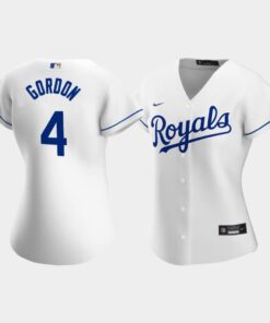 Women's Kansas City Royals Alex Gordon 4 White Home Player Jersey Jersey