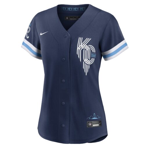 Women's Kansas City Royals Andrew Benintendi Navy City Connect Player Jersey - Image 2