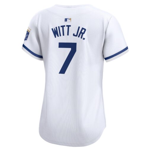 Women's Kansas City Royals Bobby Witt Jr. White Home Limited Player Jersey - Image 3